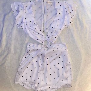 Romper with cutout and ring